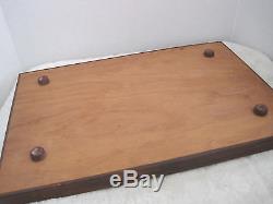 Rare Vintage Genuine Mid Century Unique Hand Crafted Wood Serving Tray