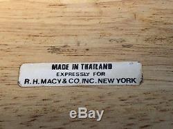 Rare Vintage Pig Shaped Wood & Aluminum R. H. Macy Charcuterie Cutting Board