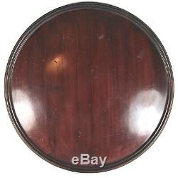 Rare large Antique Georgian Mahogany circular butlers serving tray