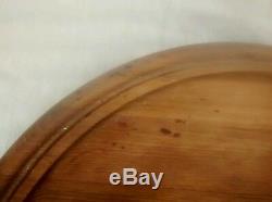 Rare vintage Dansk designs carved wood round spin serving tray 16 inches