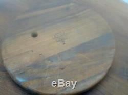 Rare vintage Dansk designs carved wood round spin serving tray 16 inches