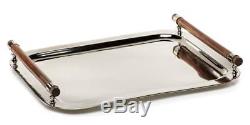 Rectangular Serving Tray with Wooden Handle ID 3620061