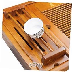 Reservoir & drainage type solid wood tea tray japanese / chinese gongfu tea