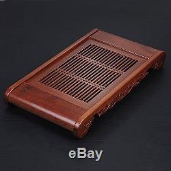 Rosewood tea tray solid wood table for tea party plastic drawers L57cm tea board