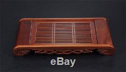 Rosewood tea tray solid wood table for tea party plastic drawers L57cm tea board