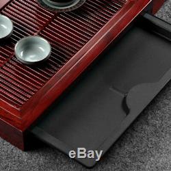 Rosewood tea tray with induction cooker solid wood table electrical kettle pan