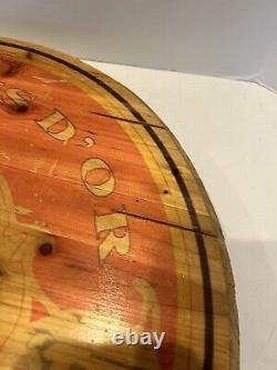 Rustic Farm House Barrel Top Lazy Susan Cheese Food Serving Charcuterie Tray