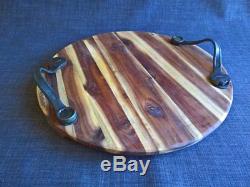 Rustic bread cheese meat board platter tray serving wood steampunk pizza boho
