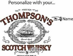 Scotch Whiskey Tray Personalized Wood Quarter Barrel Lazy Susan, Home or Bar