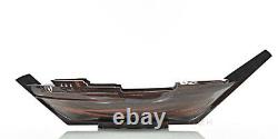 Serving Dish Sushi Tray Red Sea Dhow Boat 27 Wooden Nautical Ship Decor New