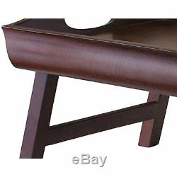 Serving Laptop Computer Table Desk Breakfast In Bed Tray Wooden Foldable Legs