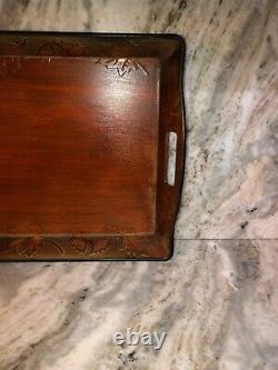 Serving Tray Better Homes & Garden Rustic Wood Tray 13 X 20 X 2.5RARE VINTAGE