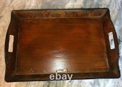 Serving Tray Better Homes & Garden Rustic Wood Tray 13 X 20 X 2.5RARE VINTAGE