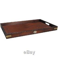 Serving Tray Large From Authentic Models Butler's Wooden Tray, Solid Wood