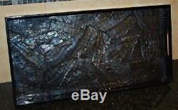 Serving Tray Mother Of Pearl Inlay Wood Handmade Tea Breakfast Serving Tray 19