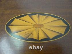 Serving Tray Platter E. F. S. Maker Two Brass Handled Veneer Bar Wood Vintage