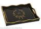 Serving Trays Napoleonic Bee Wooden Serving Tray Black Hand Painted Tray