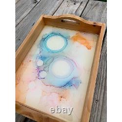 Serving tray, resin serving tray, functional decor, resin tray, wood tray, tray