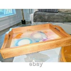 Serving tray, resin serving tray, functional decor, resin tray, wood tray, tray