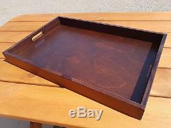 Set Five Extra Large Wooden Serving Tray 60cmx40cmx 6cm in Brown Color