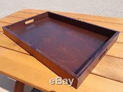 Set Five Extra Large Wooden Serving Tray 60cmx40cmx 6cm in Brown Color