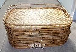 Set Of 12 Bamboo Rattan Wicker Serving Trays Tiki Bar Decor 13 X 19 (236)