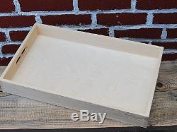 Set from 1 to 10 Wooden Serving Large Tray 50 cm x 30 cm x 6 cm