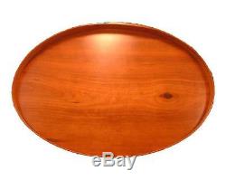Shaker Serving Tray #10 with Cherry Band and Cherry Bottom, Lacquer FInish