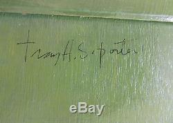 Signed by Tracy Porter Hand Painted Wood Serving Tray