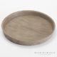 Simple Rustic Round Solid Wood Serving Tray Decorative Minimalist Classic