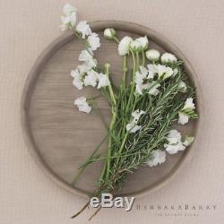 Simple Rustic Round Solid Wood Serving Tray Decorative Minimalist Classic