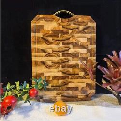 Solid Acacia Wood Kitchen Cutting Board Chopping Block Bread Food Serving Tray S