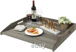 Solid Wood Stove Top Cover and Countertop Tray/Noodle Board with Cutout Handles