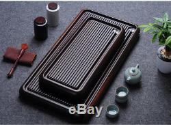 Solid wood tea tray Ebony wood tea table drainage tea tray Pu'er Tea accessories