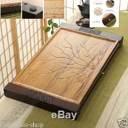 Solid wood tea tray ebony camphor wood tea table L66cmW39cm large serving tray