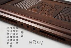Solid wood tea tray ebony wood tea table for tea house office tea party 7.5kg