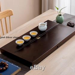Solid wood tea tray rosewood whole wood tea table water draining tea boat large