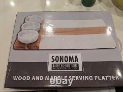 Sonoma Limited Edition Wood And Marble Serving Platter