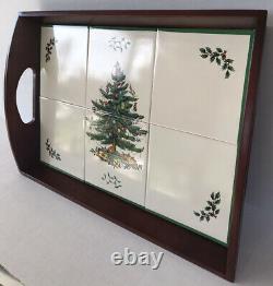 Spode Christmas Tree Wood Tray Large Wooden Time Serving Tray