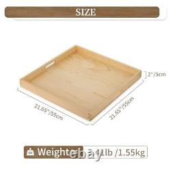 Square Large Ottoman Tray Extra Large Serving Tray with Square 22 Natural