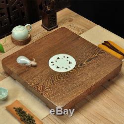Square tea tray solid wood tea table wenge tea trays for kungfu tea set drainage