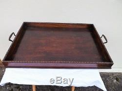 Stunning Large Victorian Vintage Butlers Drinks Tray Serving Tray Lovely Patina