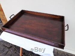 Stunning Large Victorian Vintage Butlers Drinks Tray Serving Tray Lovely Patina