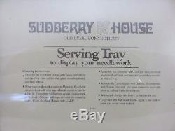 Sudberry House Rectangular Wood Serving Tray Needlework Display NEW