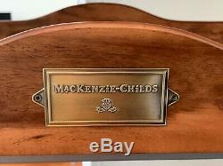 Superb Large MACKENZIE CHILDS Wood & Metal Hostess SERVING TRAY, Courtly Check