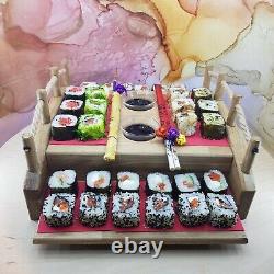 Sushi Tray Wooden Serving Tray Wood Bridge Kitchen Accessories Home Ware Kitchen