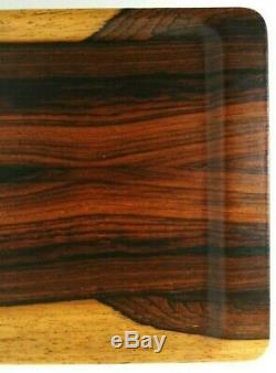 Swedish Modernist Vint Brazilian Rosewood Veneer Sm Molded Wood Serving Tea Tray