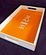 Swing Design Lacquered Serving Tray White & Orange
