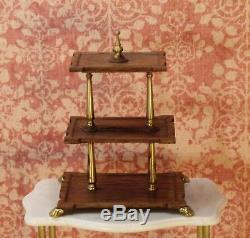Taller Targioni 3-Tier Dessert Serving Tray Stand Artisan Dollhouse Miniature