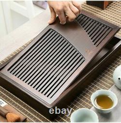 Tea Tray Bamboo Durable Rectangle Shape Home Dining Table Decoration Accessories